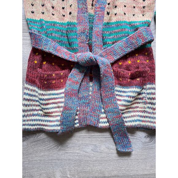 Multicolor Hooded Cardigan Sweater - Picture 8 of 9